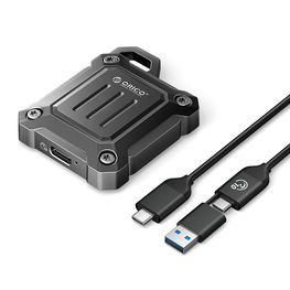 Išorinis SSD diskų dėklas USB-C 3.2, juodas