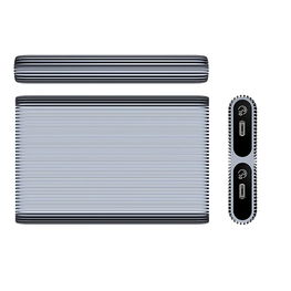 Dviejų M.2 NVMe diskų dėklas USB-C 3.2, pilkas