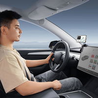 Telefono laikiklis automobiliui su magnetu pilkas