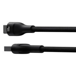Įkrovimo laidas USB-C / USB-A 100W, juodas, 1 m