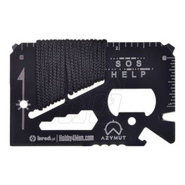 Multitool kortelė su 13 funkcijų ir dėklu