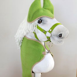 Rinkinys Hobby Horse arkliukui: šviesiai žalias pledas ir ausinukai