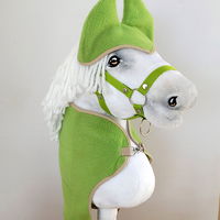 Rinkinys Hobby Horse arkliukui: šviesiai žalias pledas ir ausinukai