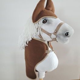 Hobby Horse arkliuko rinkinys: ruda vilnonė antklodė ir ausinės