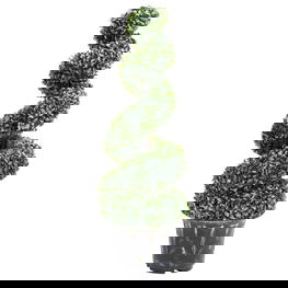 Dirbtinis buksmedis vazone, žalias, 100cm, spiralės formos