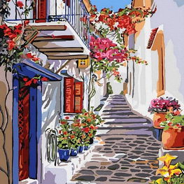 Tapyba pagal skaičius Graikijos peizažas 40x50 cm