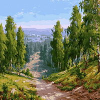 Tapybos rinkinys pagal skaičius Miško takas“, 40×50 cm