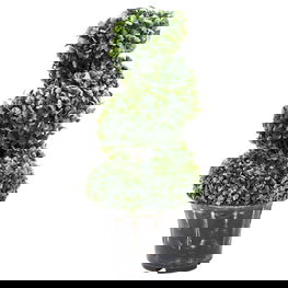 Dirbtinis buksmedis vazone, žalias, 59cm, spiralės formos