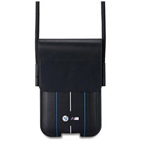 Telefono dėklas BMW juodos spalvos su mėlynomis juostelėmis (HRT192153)