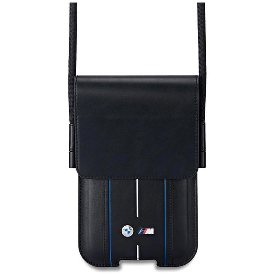 Telefono dėklas BMW juodos spalvos su mėlynomis juostelėmis (HRT192153)