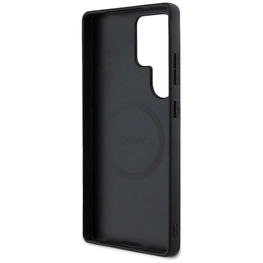 Telefono dėklas DKNY odinis pilkas su languotu raštu Galaxy S25 Ultra