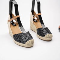 Espadrilės moterims juodos spalvos (PBP42117)