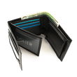 Elegant black leather wallet SOLIER SW03