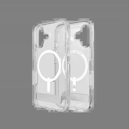 Telefono dėklas iPhone 16 skaidrus su atrama MagSafe