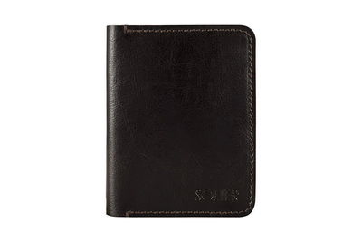 Plona odinė vyriška piniginė SOLIER SW10 SLIM DARK BROWN