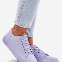 Violetiniai moteriški medžiaginiai sportiniai bateliai (BSB36921)