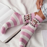 Rožinės spalvos kojinės vaikams su meškučiu TEDDY BEAR (BSB37573)