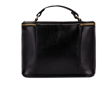 Elegantiškas natūralios odos moteriškas kosmetinis krepšys FK01 Solier juodas