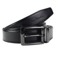 Vyriškas juodos spalvos odinis diržas Pierre Cardin (GG33108)