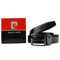 Vyriškas juodos spalvos odinis diržas Pierre Cardin (GG33108)