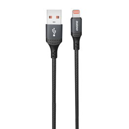 Juodas 1,2 m ilgio pintas USB–Lightning įkrovimo laidas