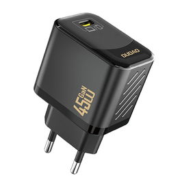 Juodas 45W GaN USB-C sieninis įkroviklis