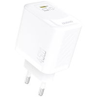 Baltas 45W GaN USB-C sieninis įkroviklis