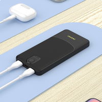 Baltas 10000 mAh išorinis įkroviklis su dviem USB-A lizdais