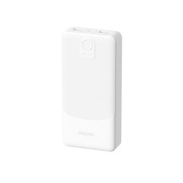 Baltas 10000 mAh išorinis įkroviklis su dviem USB-A lizdais