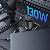 Juodas 3 lizdų greito įkrovimo automobilinis įkroviklis