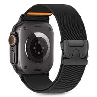 Juodas nailoninis dirželis Apple Watch 44–49 mm laikrodžiui