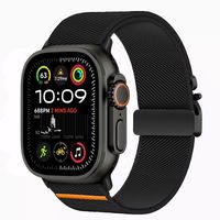 Juodas nailoninis dirželis Apple Watch 44–49 mm laikrodžiui