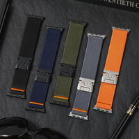 Oranžinis nailoninis dirželis Apple Watch laikrodžiui