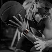 Pilkas nailoninis dirželis Apple Watch laikrodžiui