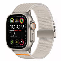 Pilkas nailoninis dirželis Apple Watch laikrodžiui