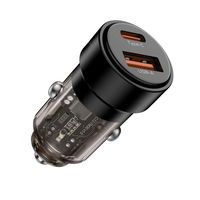 Juodas dviejų lizdų 75 W automobilinis įkroviklis