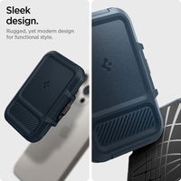 Tamsiai mėlynas MagSafe kortelių dėklas su užraktu