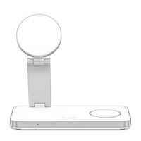 Baltas 3 in 1 belaidis MagSafe įkroviklis su USB-C laidu