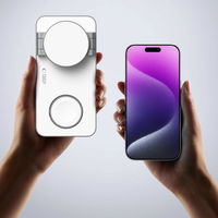 Baltas 3 in 1 belaidis MagSafe įkroviklis su USB-C laidu