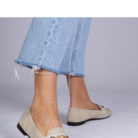 Elegantiški smėlio spalvos mokasinai (LKK212799)