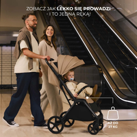 Juodas patogus sportinis vežimėlis vaikams LOOM