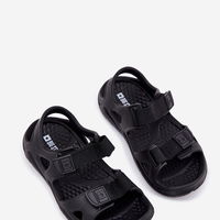 Vaikiškos juodos vasarinės sandalės su paminkštintu padu (BSB37110)