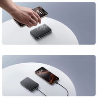Išorinė baterija juoda, 10000 mAh, su MagSafe ir žiediniu stovu