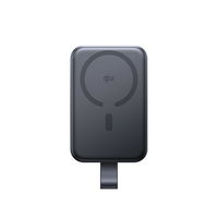 Išorinė baterija juoda, 10000 mAh, su stovu ir MagSafe