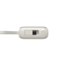 Išorinė baterija su USB-C ir Lightning laidais, balta, 10000 mAh
