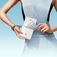 Išorinė baterija su USB-C ir Lightning laidais, balta, 10000 mAh