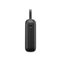 Išorinė baterija juoda su USB-C ir Lightning laidais, 10000 mAh