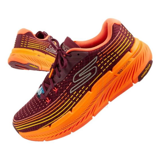 Bėgimo bateliai vyrams tamsiai raudoni Skechers Max Cushioning (SW1524514)