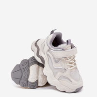 Vaikiški balti sportiniai bateliai su stora platforma (BSB36809)