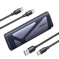 SSD diskų dėklas sidabrinis M.2 NVMe/SATA tipo